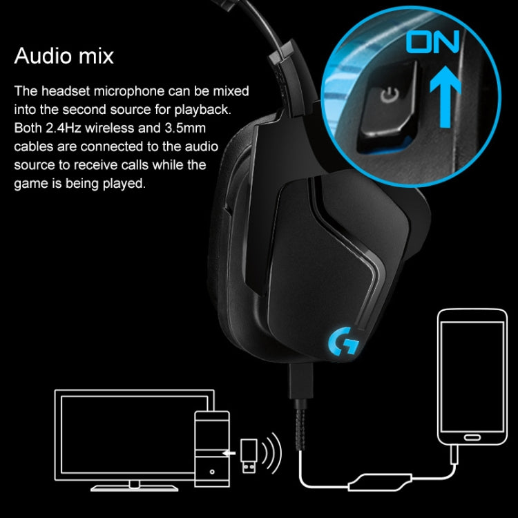 Logitech G933S Wireless Wired Dual-mode EarphoneDolby 7.1 Stereo Noise Reduction Competition Gaming Headset - Multimedia Headset by Logitech | Online Shopping UK | buy2fix