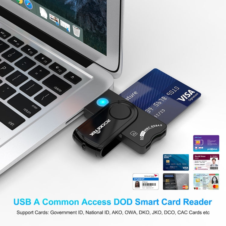 ROCKETEK CR310 USB 3.0 + TF Card + SD Card + SIM Card + Smart Card Multi-function Card Reader -  by ROCKETEK | Online Shopping UK | buy2fix