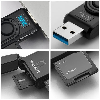 Rocketek CR5 USB3.0 Multi-function SD / TF Card Reader -  by ROCKETEK | Online Shopping UK | buy2fix