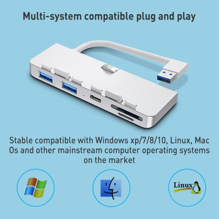 Rocketek HC412 USB3.0 x 3 + SD / TF Card Reader HUB Adapter - USB 3.0 HUB by ROCKETEK | Online Shopping UK | buy2fix