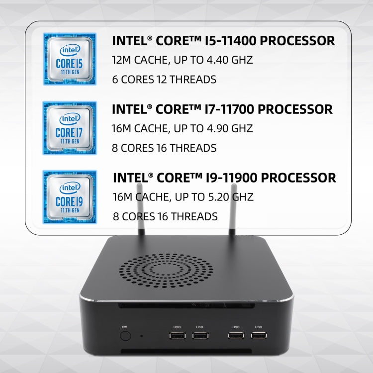 HYSTOU M7 Windows 7/8/10 / Linux System Mini PC, Intel Core i9-11900 Octa-core 16M Cache up to 5.2GHz, 64GB RAM+1TB SSD, US Plug - Windows Mini PCs by HYSTOU | Online Shopping UK | buy2fix