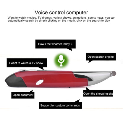 PR-06S 4-keys Smart Wireless Optical Mouse with Stylus Pen Function, Support Voice Operation / Translation (Red) - Computer & Networking by buy2fix | Online Shopping UK | buy2fix