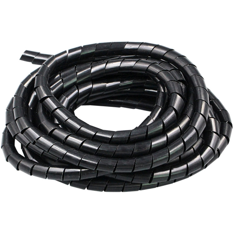 18m PE Spiral Pipes Wire Winding Organizer Tidy Tube, Nominal Diameter: 4mm(Black) - Cable Ties & Organizers by buy2fix | Online Shopping UK | buy2fix