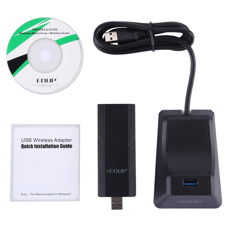 EDUP EP-AC1675 AC1900Mbps 2.4GHz & 5.8GHz Dual Band USB3.0 WiFi Adapter External Network Card - USB Network Adapter by EDUP | Online Shopping UK | buy2fix