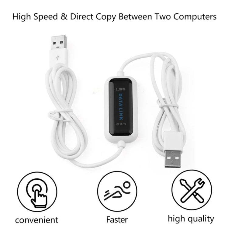 High Speed USB PC to PC Online Share Data Link Net Direct File Transfer Bridge Cable, Length: 1.75m - Computer & Networking by buy2fix | Online Shopping UK | buy2fix