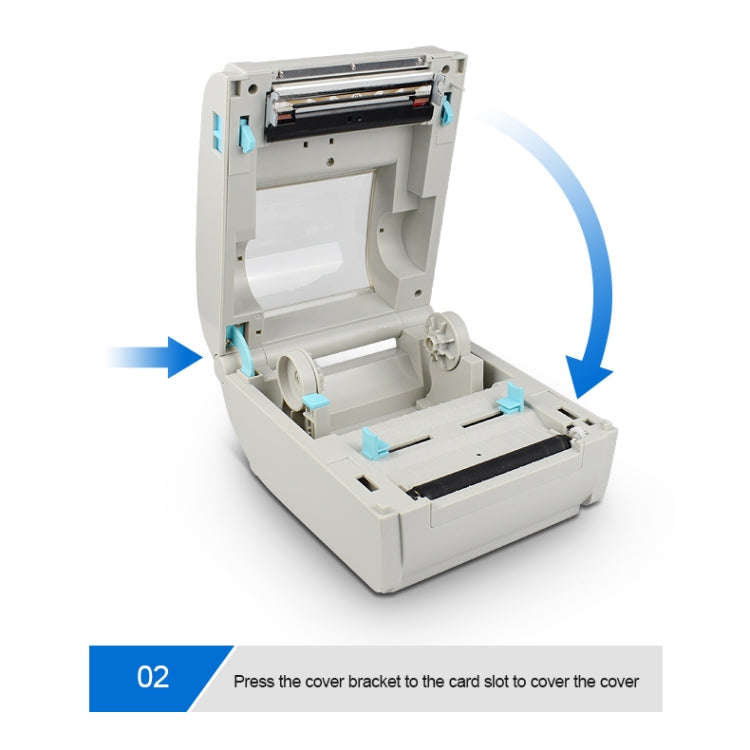 POS-9210 110mm USB POS Receipt Thermal Printer Express Delivery Barcode Label Printer, US Plug(White) - Consumer Electronics by buy2fix | Online Shopping UK | buy2fix