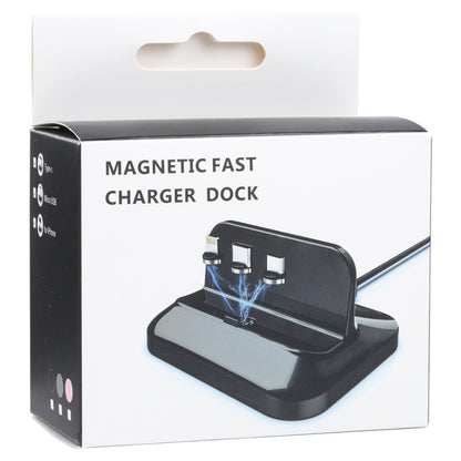 XBX-02 3 in 1 8 Pin + USB-C / Type-C + Micro USB Plug Magnetic Charging Base - Multifunction Charger by buy2fix | Online Shopping UK | buy2fix