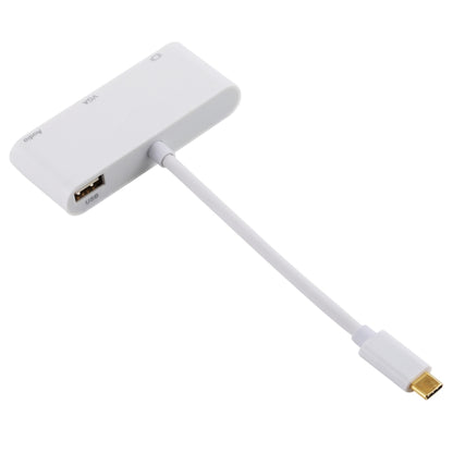 USB 2.0 + Audio Port + VGA + HDMI to USB-C / Type-C HUB Adapter (White) - Computer & Networking by buy2fix | Online Shopping UK | buy2fix