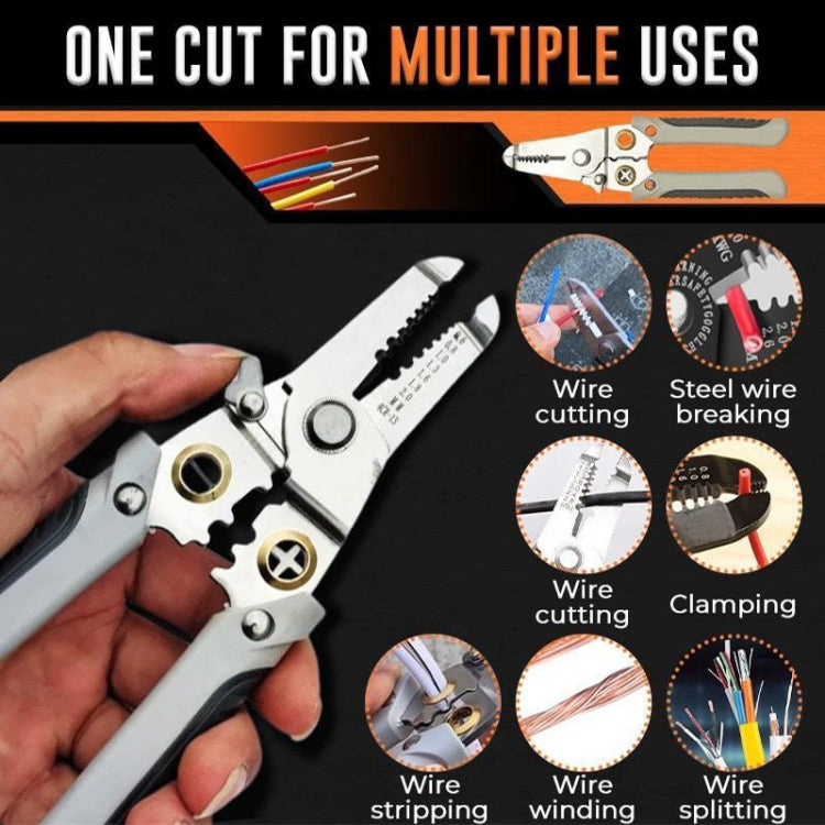 Multi-functional Wire Splitting Pliers Electrician Manual Tool (Grey) - Home & Garden by buy2fix | Online Shopping UK | buy2fix