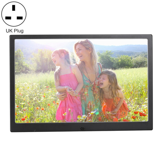 HSD1303 13.3 inch LED 1280x800 High Resolution Display Digital Photo Frame with Holder and Remote Control, Support SD / MMC / MS Card / USB Port, UK Plug(Black) - Consumer Electronics by buy2fix | Online Shopping UK | buy2fix