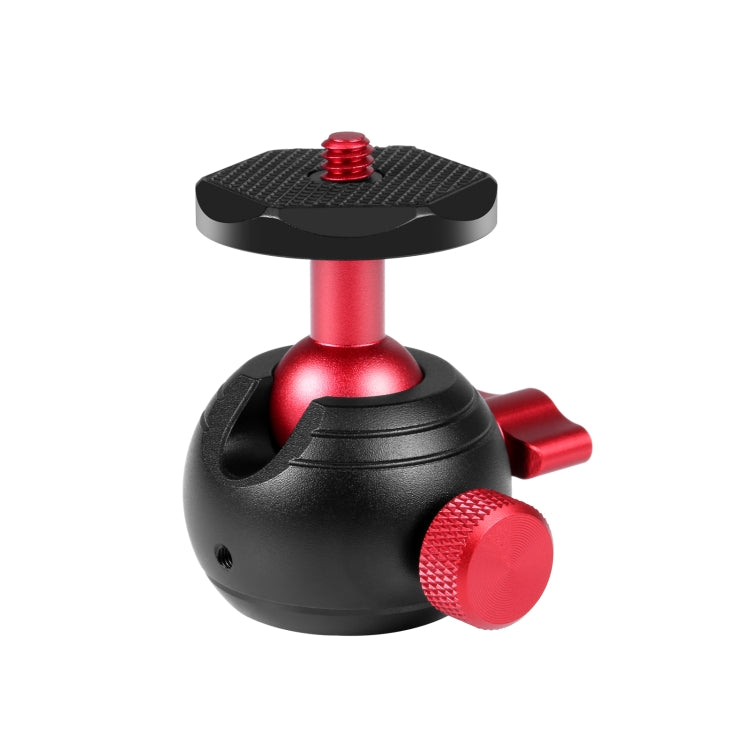 PULUZ 360 Degree Panoramic Metal Tripod Ball Head Adapter(Red) - Camera Accessories by PULUZ | Online Shopping UK | buy2fix
