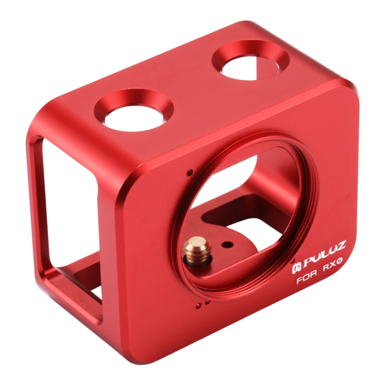 PULUZ for Sony RX0 Aluminum Alloy Protective Cage + 37mm UV Filter Lens + Lens Sunshade with Screws and Screwdrivers(Red) - DJI & GoPro Accessories by PULUZ | Online Shopping UK | buy2fix