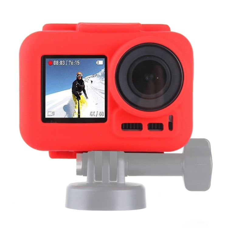 PULUZ Silicone Protective Case for DJI Osmo Action with Frame(Red) - DJI & GoPro Accessories by PULUZ | Online Shopping UK | buy2fix