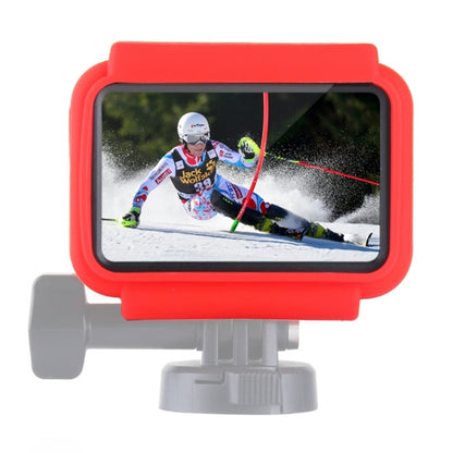 PULUZ Silicone Protective Case for DJI Osmo Action with Frame(Red) - DJI & GoPro Accessories by PULUZ | Online Shopping UK | buy2fix