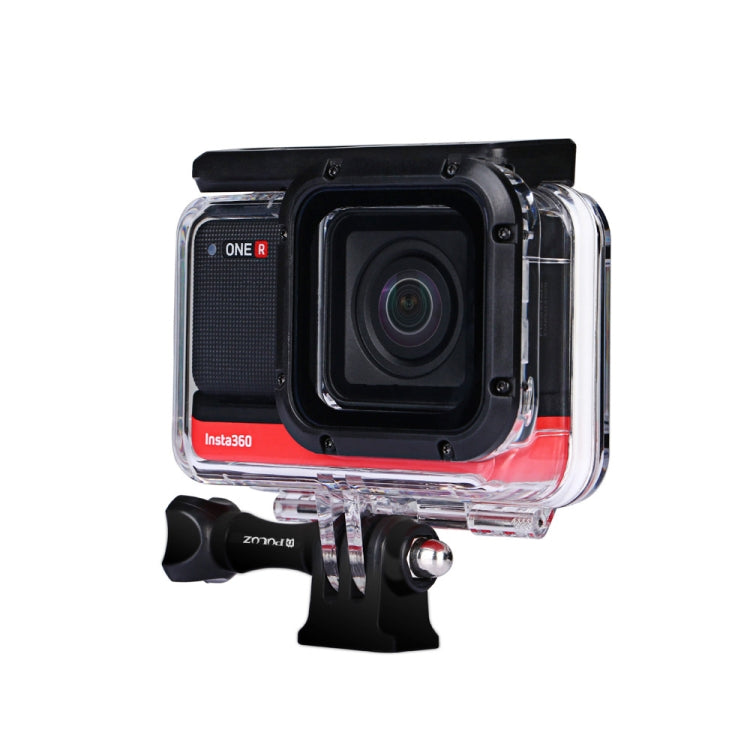 PULUZ 60m Underwater Depth Diving Case Waterproof Camera Housing for Insta360 ONE R 4K Wide-angle Edition(Transparent) - DJI & GoPro Accessories by PULUZ | Online Shopping UK | buy2fix