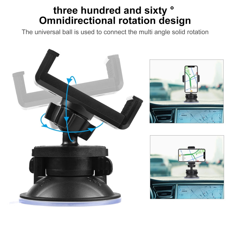 PULUZ 360 Degree Rotating Suction Cup Clamp Holder Bracket For iPhone, Galaxy, Huawei, Xiaomi, Sony, HTC, Google and other Smartphones (Black) - Desktop Holder by PULUZ | Online Shopping UK | buy2fix
