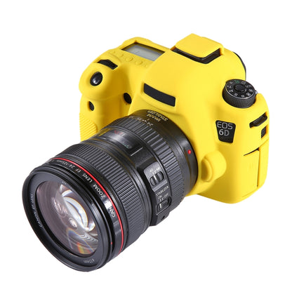 PULUZ Soft Silicone Protective Case for Canon EOS 6D(Yellow) - Camera Accessories by PULUZ | Online Shopping UK | buy2fix