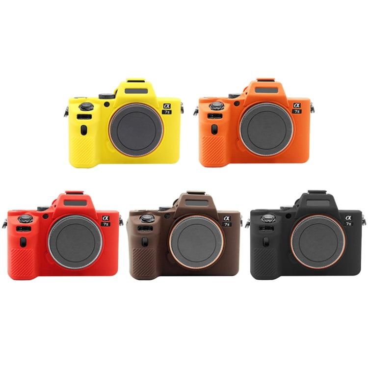 PULUZ Soft Silicone Protective Case for Sony ILCE-7MII / 7SMII / 7RMII(Orange) - Camera Accessories by PULUZ | Online Shopping UK | buy2fix