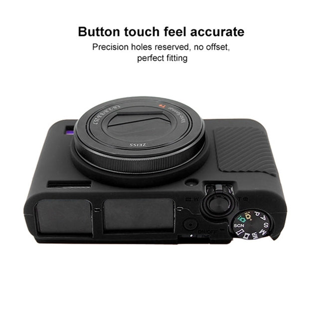 PULUZ Soft Silicone Protective Case for Sony RX100 III / IV / V(Black) - Camera Accessories by PULUZ | Online Shopping UK | buy2fix
