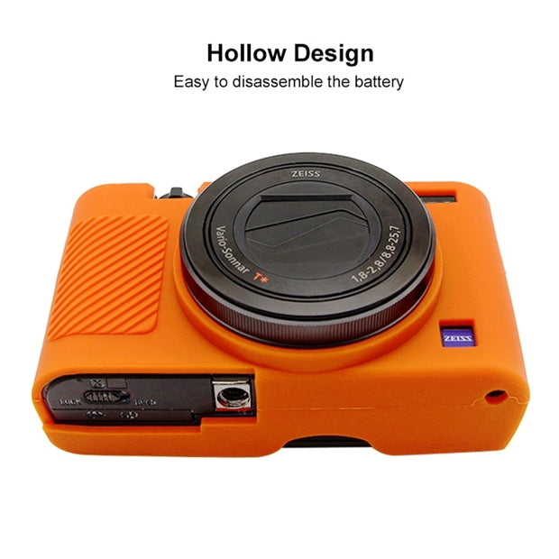 PULUZ Soft Silicone Protective Case for Sony RX100 III / IV / V(Orange) - Camera Accessories by PULUZ | Online Shopping UK | buy2fix