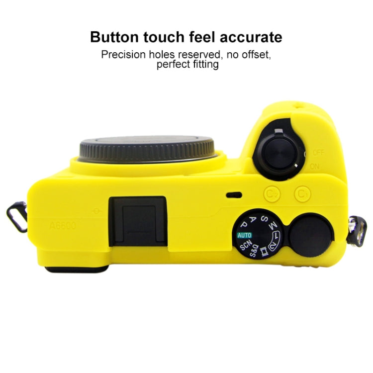 PULUZ Soft Silicone Protective Case for Sony A6600 / ILCE-6600 (Yellow) - Camera Accessories by buy2fix | Online Shopping UK | buy2fix