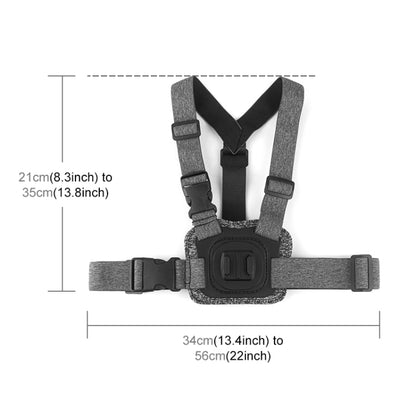 PULUZ Adjustable Body Mount Belt Chest Strap with J Hook Mount & Long Screw & Phone Clamp - Chest Belt by PULUZ | Online Shopping UK | buy2fix