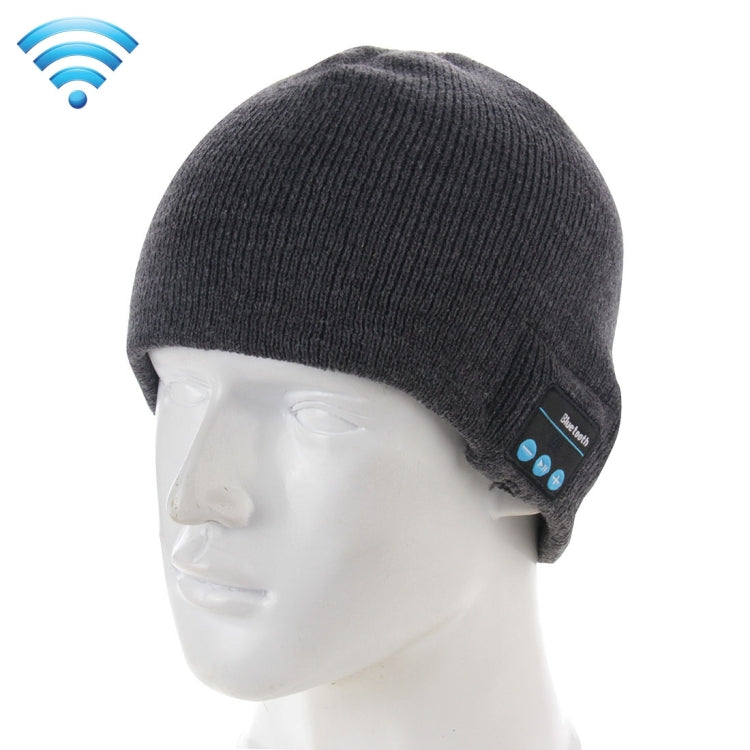 Knitted Bluetooth Headset Warm Winter Hat with Mic for Boy & Girl & Adults(Grey) - Smart Wear by buy2fix | Online Shopping UK | buy2fix