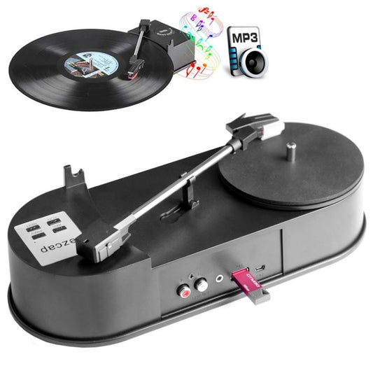 Ezcap613 Mini USB Turntable Turn Plate Vinyl LP to MP3 USB Flash-drive Hot Swapping Converter(Black) - Consumer Electronics by buy2fix | Online Shopping UK | buy2fix