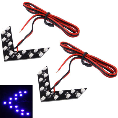 14 LED 3528 SMD Arrows Light for Car Side Mirror Turn Signal (Pairs) - In Car by buy2fix | Online Shopping UK | buy2fix