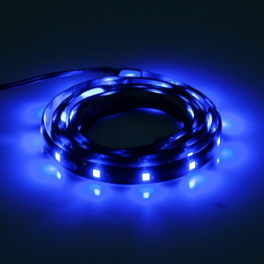 10 PCS 30cm 15 LED Waterproof Flexible Car Strip Light, DC 12V(Blue Light) - In Car by buy2fix | Online Shopping UK | buy2fix