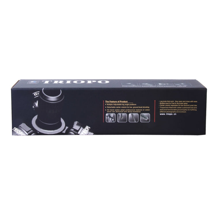 Triopo GT-2804X8.C Adjustable Portable Carbon Fiber Tripod (Gold) with B-2 Aluminum Ball Head (Black) for Canon Nikon Sony DSLR Camera - Camera Accessories by TRIOPO | Online Shopping UK | buy2fix
