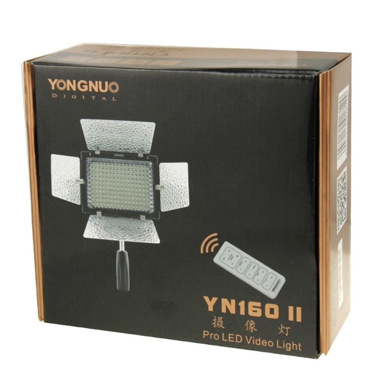 YONGNUO YN-160 II LED Video Light with Luminance Remote Control for Canon Nikon DSLR Camera - Camera Accessories by YONGNUO | Online Shopping UK | buy2fix