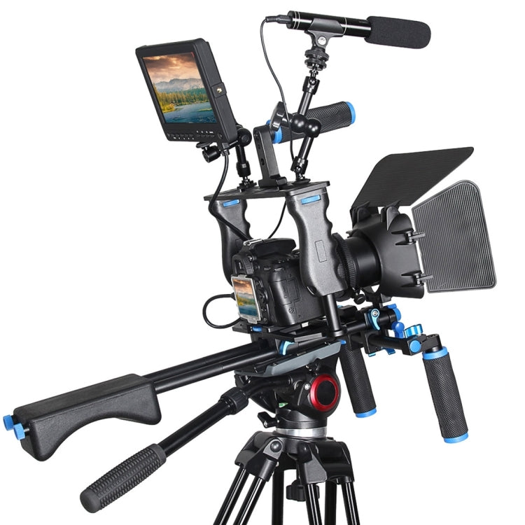 YELANGU YLG1103A-A Dual Handles Camera Shoulder Mount + Camera Cage Stabilizer Kit with Matte Box for DSLR Camera / Video Camera - Shoulder Rigs by YELANGU | Online Shopping UK | buy2fix