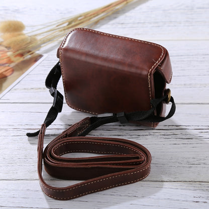 Retro Style PU Leather Camera Case Bag with Strap for Sony RX100 M3 / M4 / M5(Coffee) - Camera Accessories by buy2fix | Online Shopping UK | buy2fix