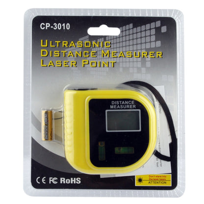 CP-3010 Ultrasonic Distance Measurer with Laser Pointer, Range: 0.5-18m(Yellow) - Consumer Electronics by buy2fix | Online Shopping UK | buy2fix