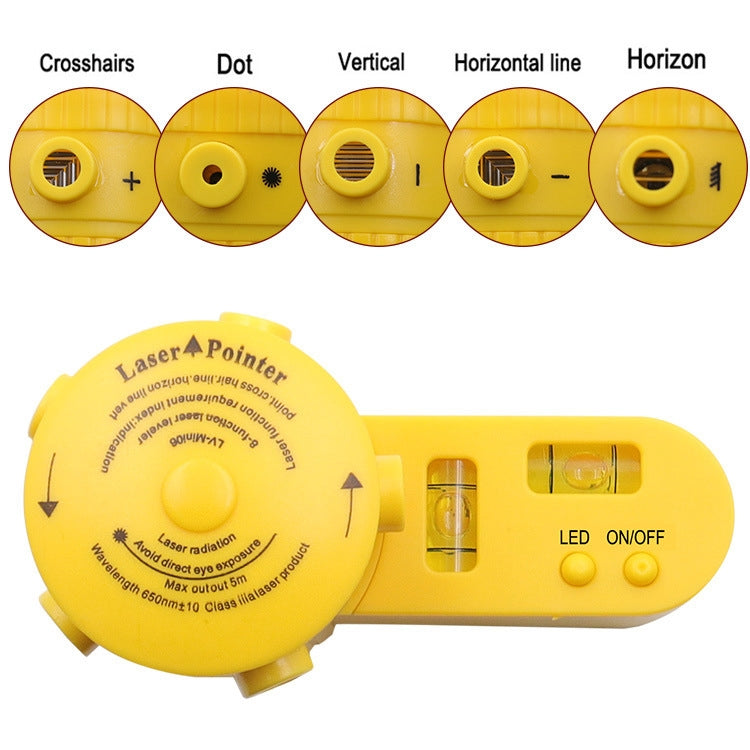 LV-06 8-Function Laser Level Leveler with Tripod(Yellow) - Consumer Electronics by buy2fix | Online Shopping UK | buy2fix