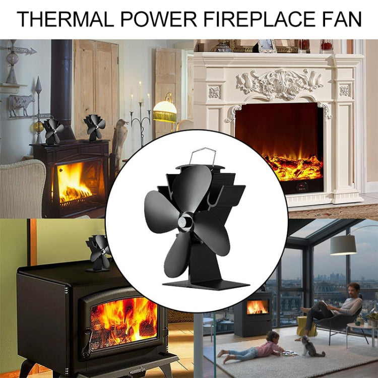 YL603 Eco-friendly Aluminum Alloy Heat Powered Stove Fan with 4 Blades for Wood / Gas / Pellet Stoves (Bronze) - Consumer Electronics by buy2fix | Online Shopping UK | buy2fix