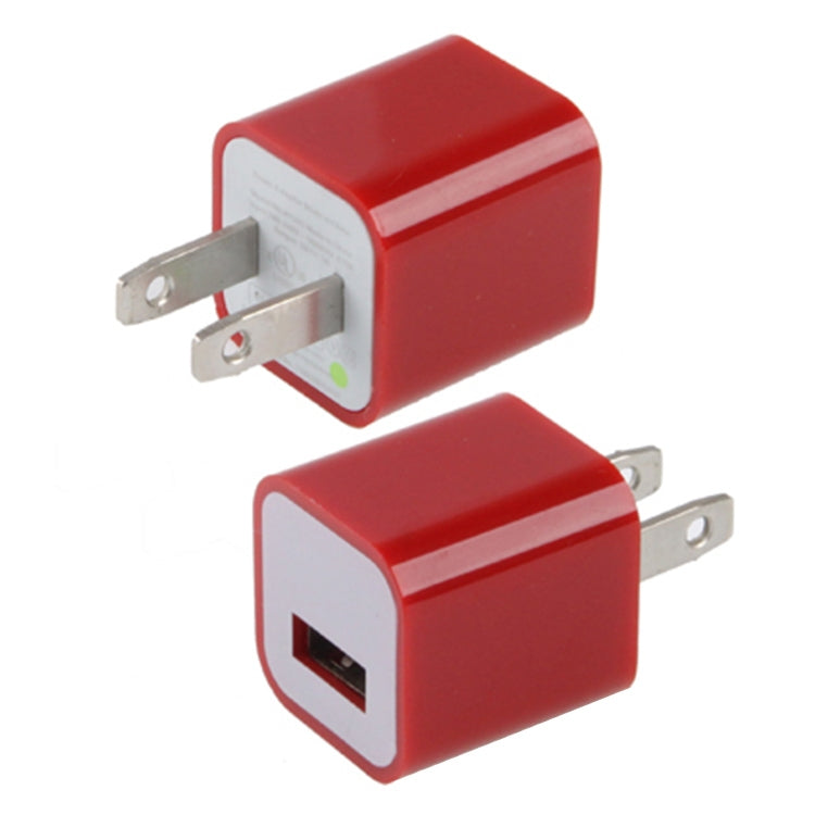 US Plug USB Charger(Red) - Apple Accessories by buy2fix | Online Shopping UK | buy2fix