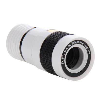 8X Zoom Telescope Telephoto Camera Lens with Clip(White) - Telescope & Microscope by buy2fix | Online Shopping UK | buy2fix