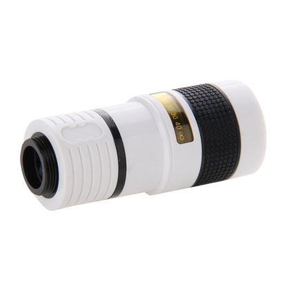 8X Zoom Telescope Telephoto Camera Lens with Clip(White) - Telescope & Microscope by buy2fix | Online Shopping UK | buy2fix