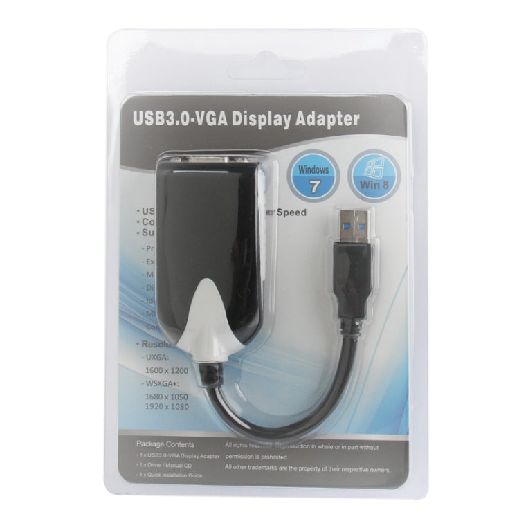 USB 3.0 to VGA Display Adapter, Resolution: 1920 x 1080(Black) - Cable by buy2fix | Online Shopping UK | buy2fix