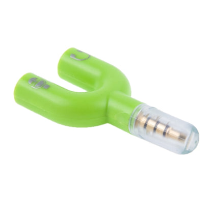 3.5mm Stereo Male to 3.5mm Headphone & Mic Female Splitter Adapter(Green) - Computer & Networking by buy2fix | Online Shopping UK | buy2fix