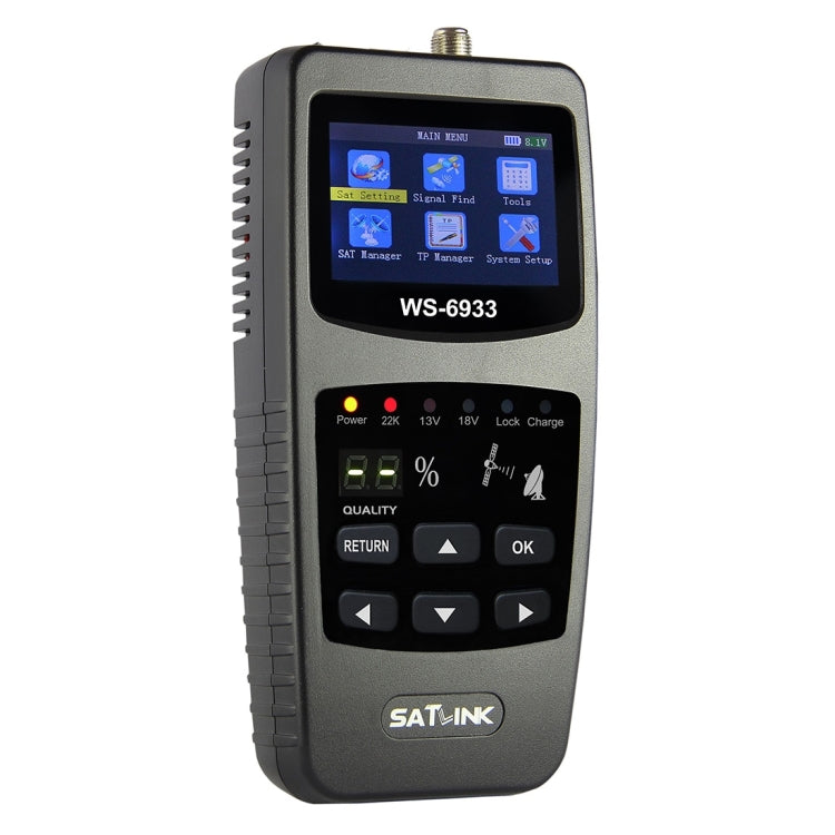 SATLINK WS6933 Portable Digital Satellite Finder Meter, 2.1 inch LCD Colour Screen, DVB-S2/S Signal Pointer(EU Plug) - Consumer Electronics by buy2fix | Online Shopping UK | buy2fix