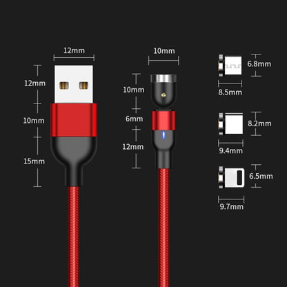 1m 2A Output USB to Micro USB Nylon Braided Rotate Magnetic Charging Cable(Black) - Mobile Accessories by buy2fix | Online Shopping UK | buy2fix