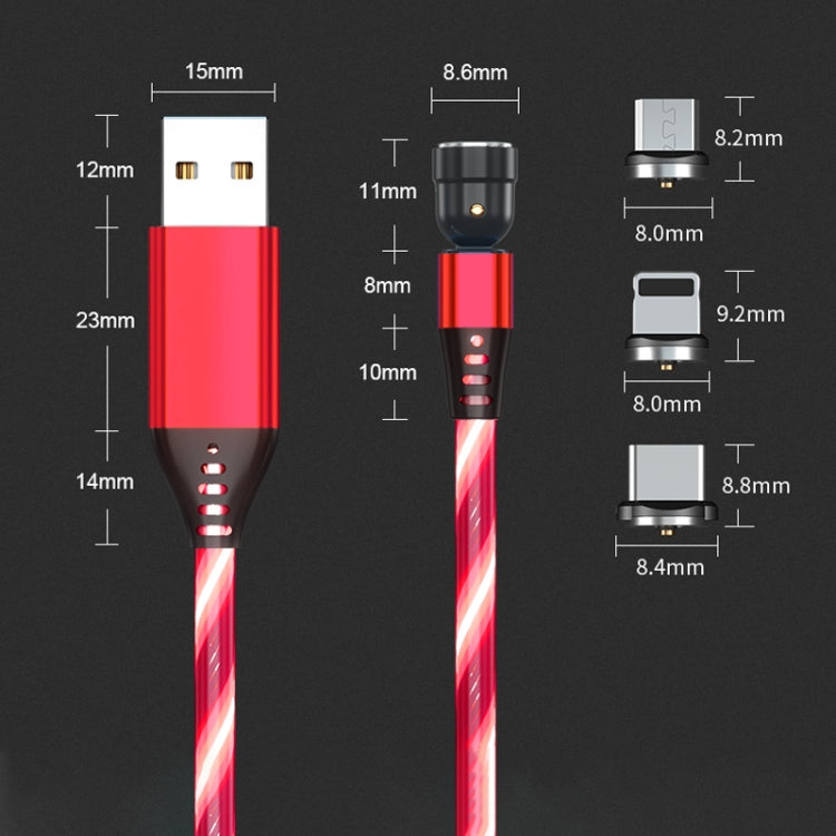 2.4A 540 Degree Bendable Streamer Magnetic Data Cable without Magnetic Head, Cable Length: 1m (Red) - Mobile Accessories by buy2fix | Online Shopping UK | buy2fix