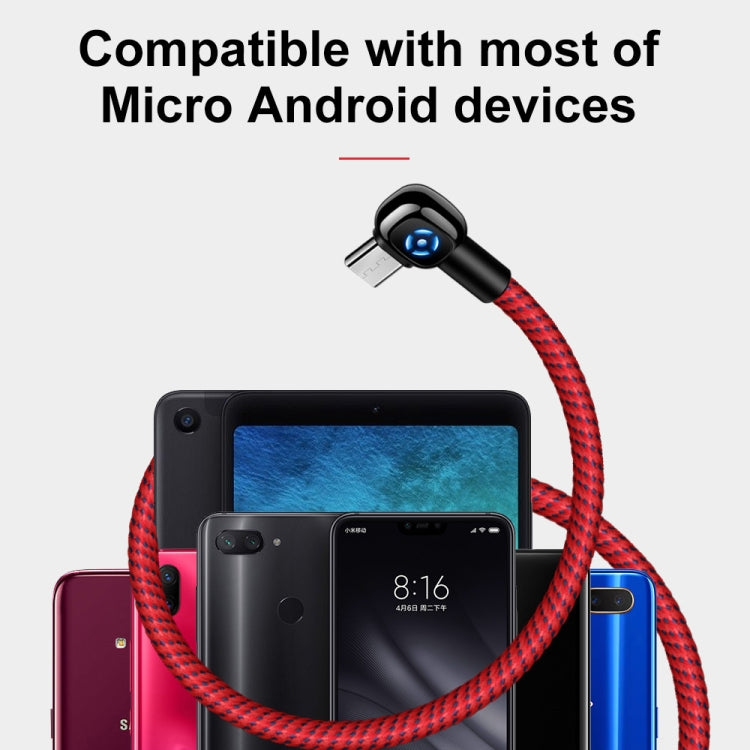 Mcdodo CA-5931 Woodpecker Series 90 Degree Auto Disconnect Micro USB to USB Cable, Length: 1m(Red) - Micro USB Cable by Mcdodo | Online Shopping UK | buy2fix