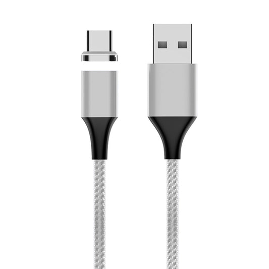 M11 5A USB to USB-C / Type-C Nylon Braided Magnetic Data Cable, Cable Length: 1m (Silver) - Mobile Accessories by buy2fix | Online Shopping UK | buy2fix