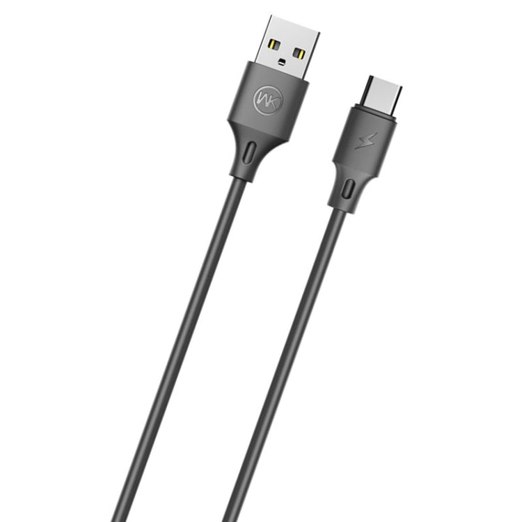 WK WDC-092 2m 2.4A Max Output Full Speed Pro Series USB to USB-C / Type-C Data Sync Charging Cable(Black) - USB-C & Type-C Cable by WK | Online Shopping UK | buy2fix