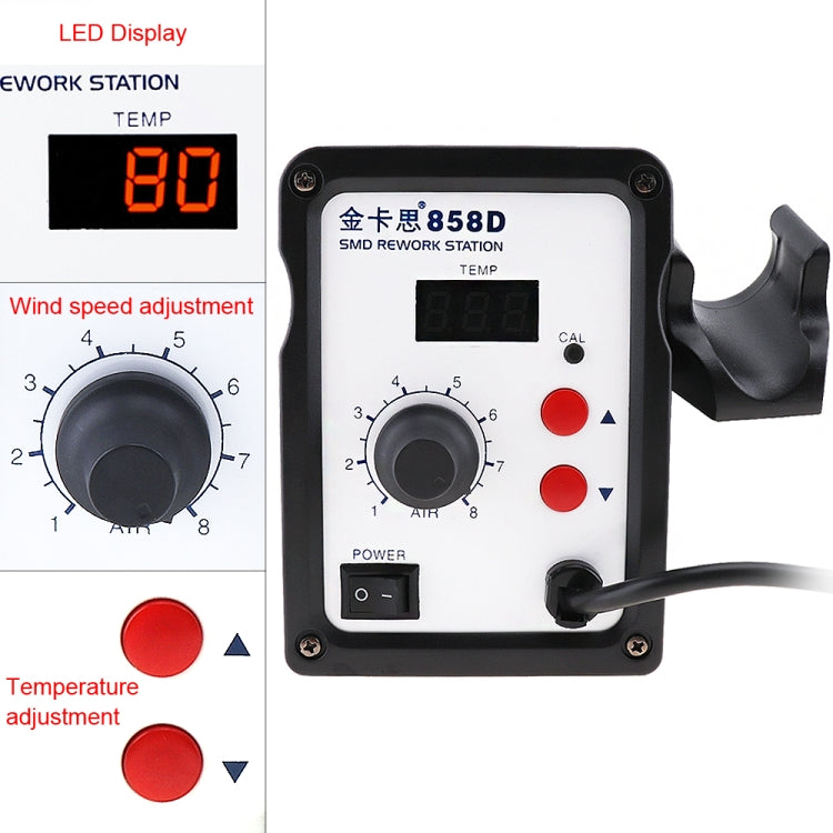 Kaisi K-858D SMD Hot-Air Soldering Station LED Digital Display Support Controllable Temperature for Desoldering + Air Nozzles, US Plug - Electric Soldering Iron by Kaisi | Online Shopping UK | buy2fix