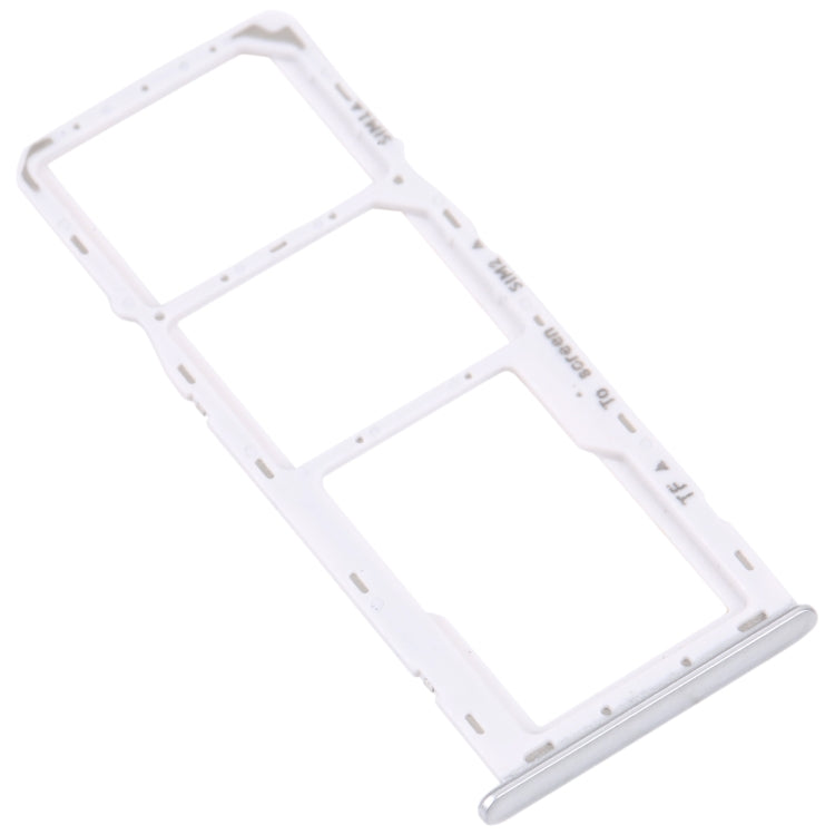 For Samsung Galaxy M42 5G SM-A436B Original SIM Card Tray + SIM Card Tray + Micro SD card tray (Silver) - Repair & Spare Parts by buy2fix | Online Shopping UK | buy2fix